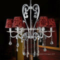 Decoración del hogar Metal Art Lighting Lámpara de araña de hierro fundido Tela